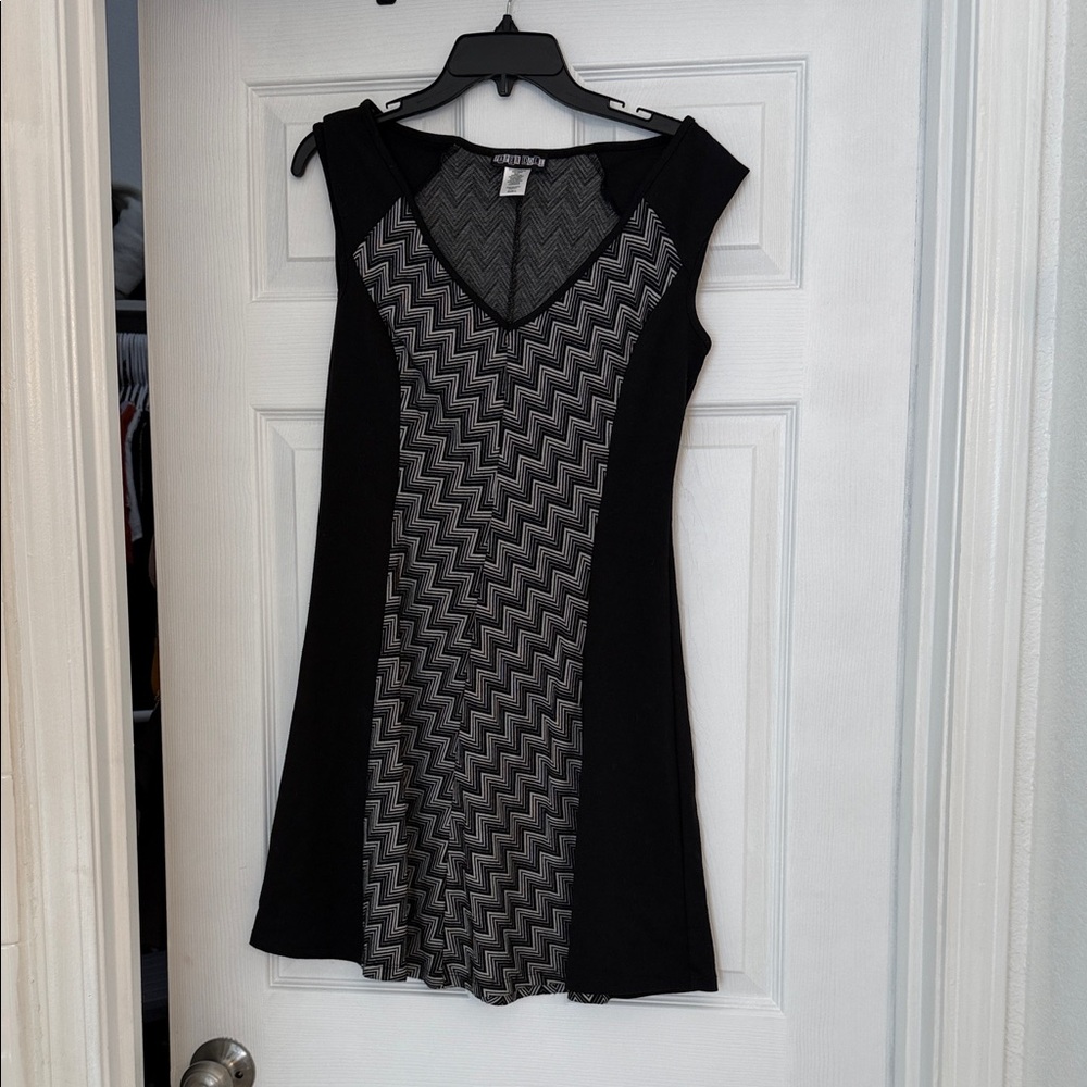 Paper Doll Black and Gray Mini Dress